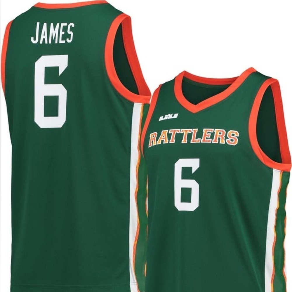 Men's Nike x LeBron James Green Florida A&M Rattlers Basketball Jersey